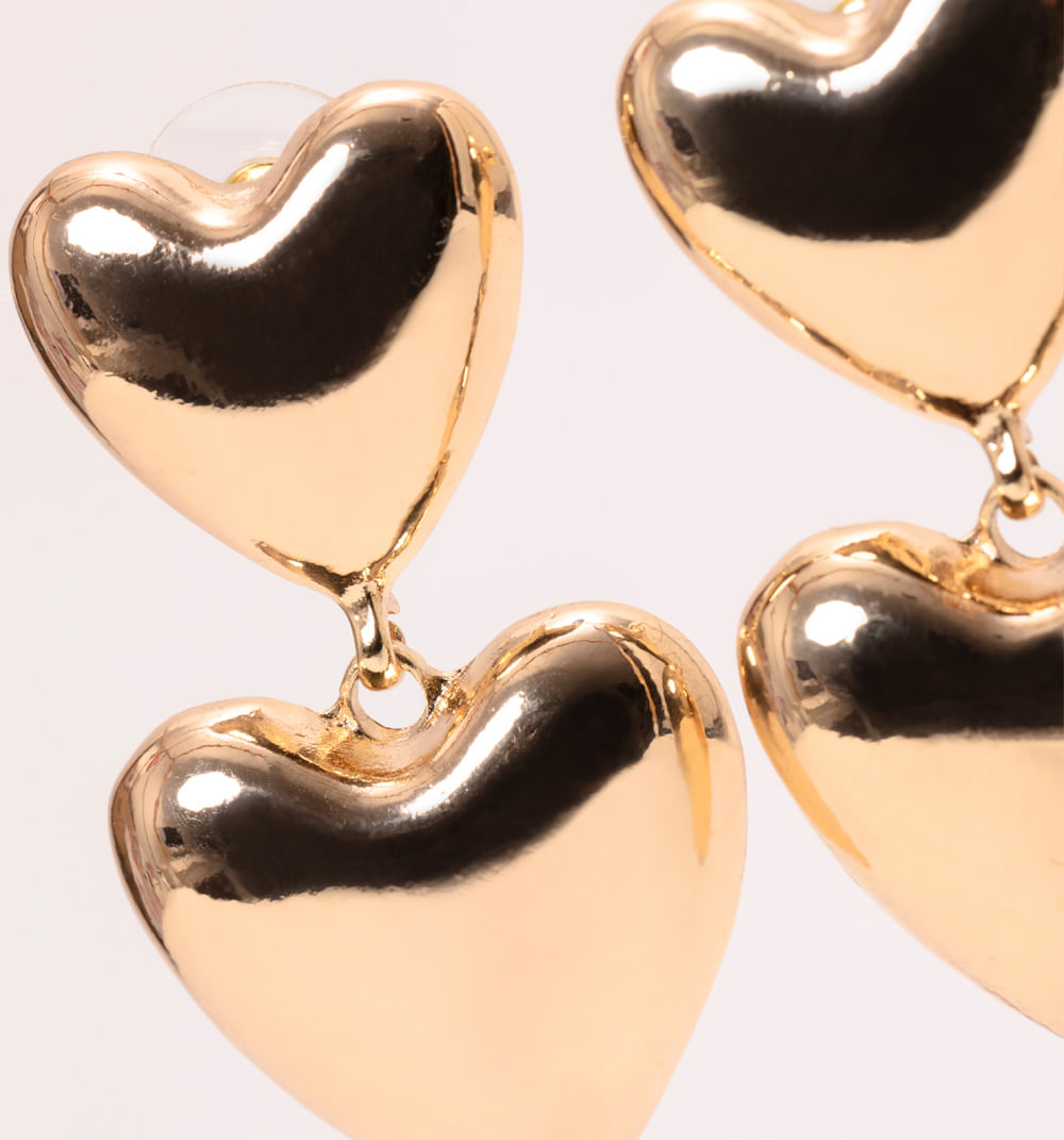 Aretes duo corazon