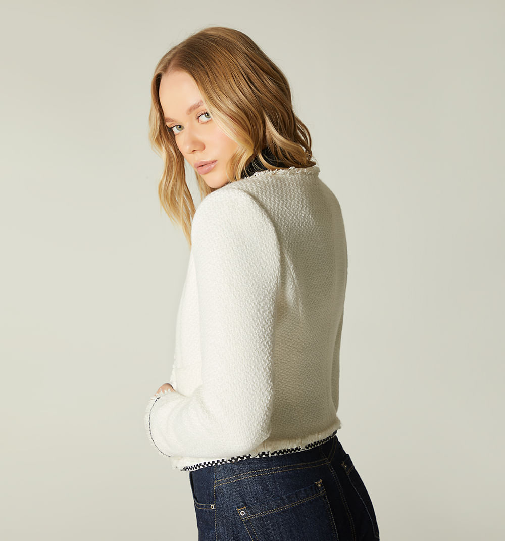 Chaqueta  manga larga en tweed