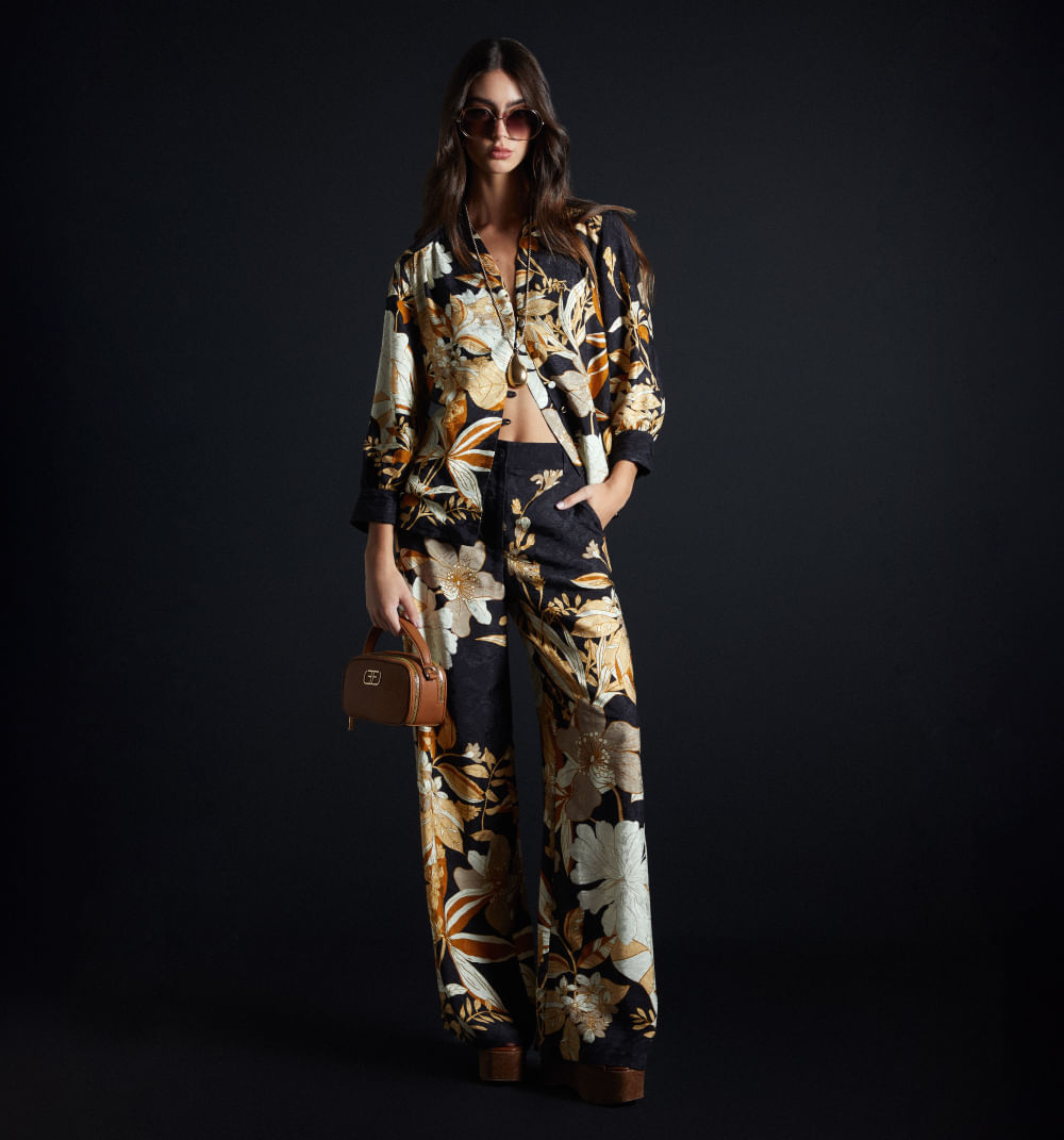 Pantalón palazo estampado