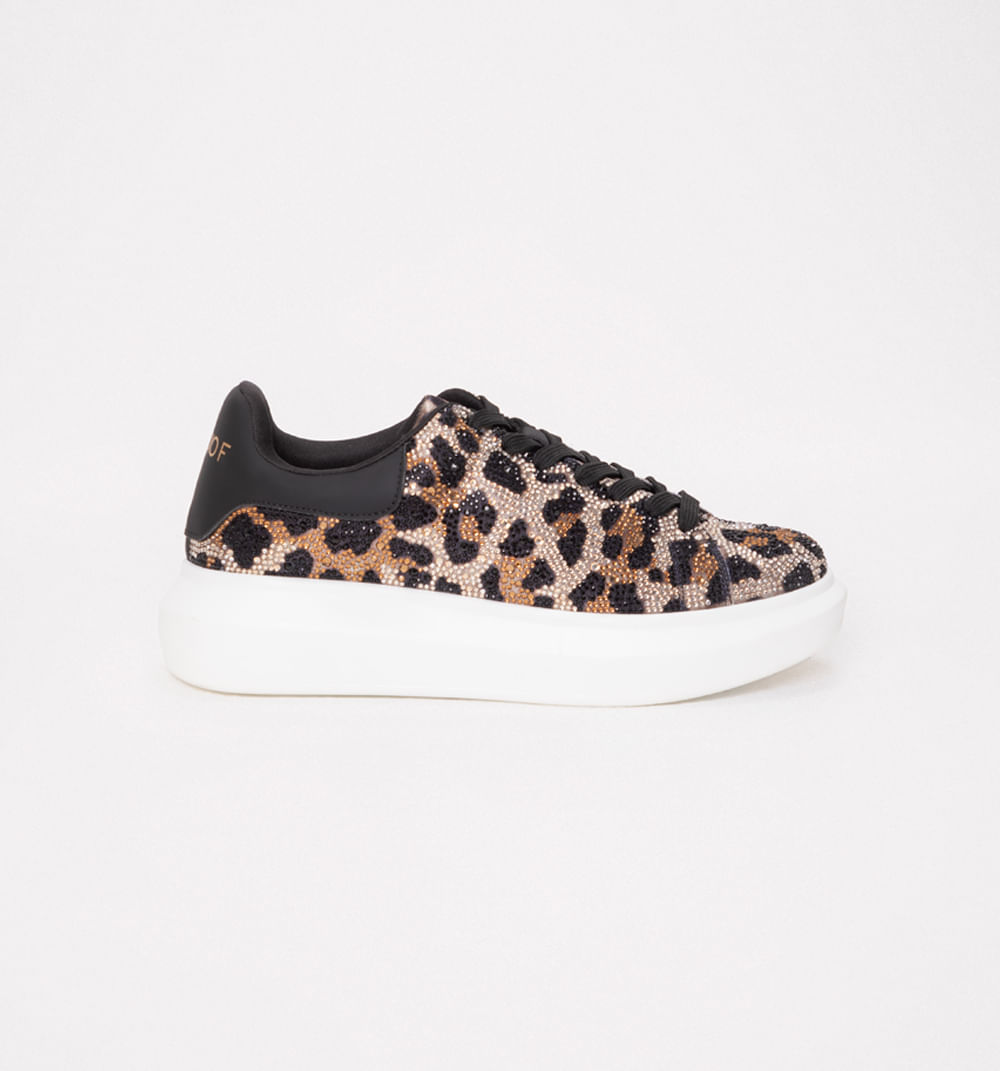 Teni deportivo animal print con hotfix