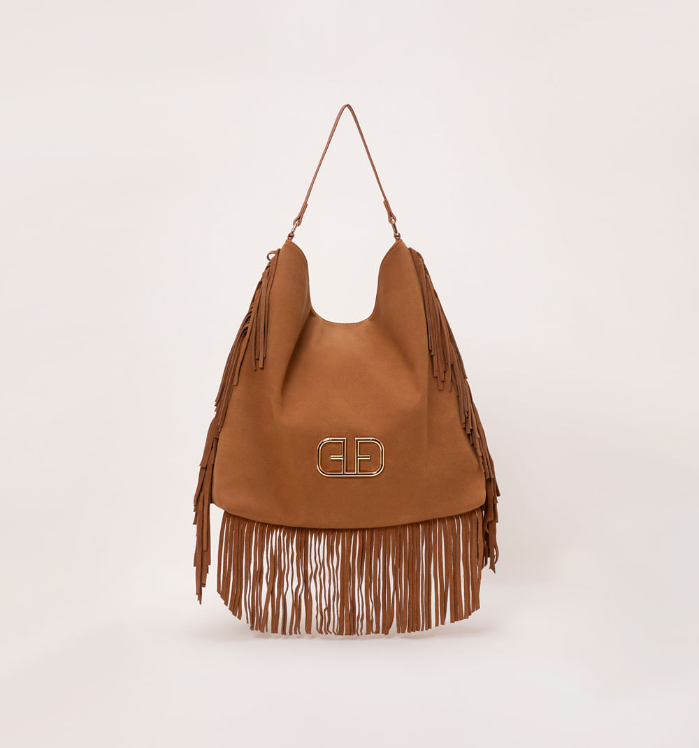 Bolso tipo boho con flecos