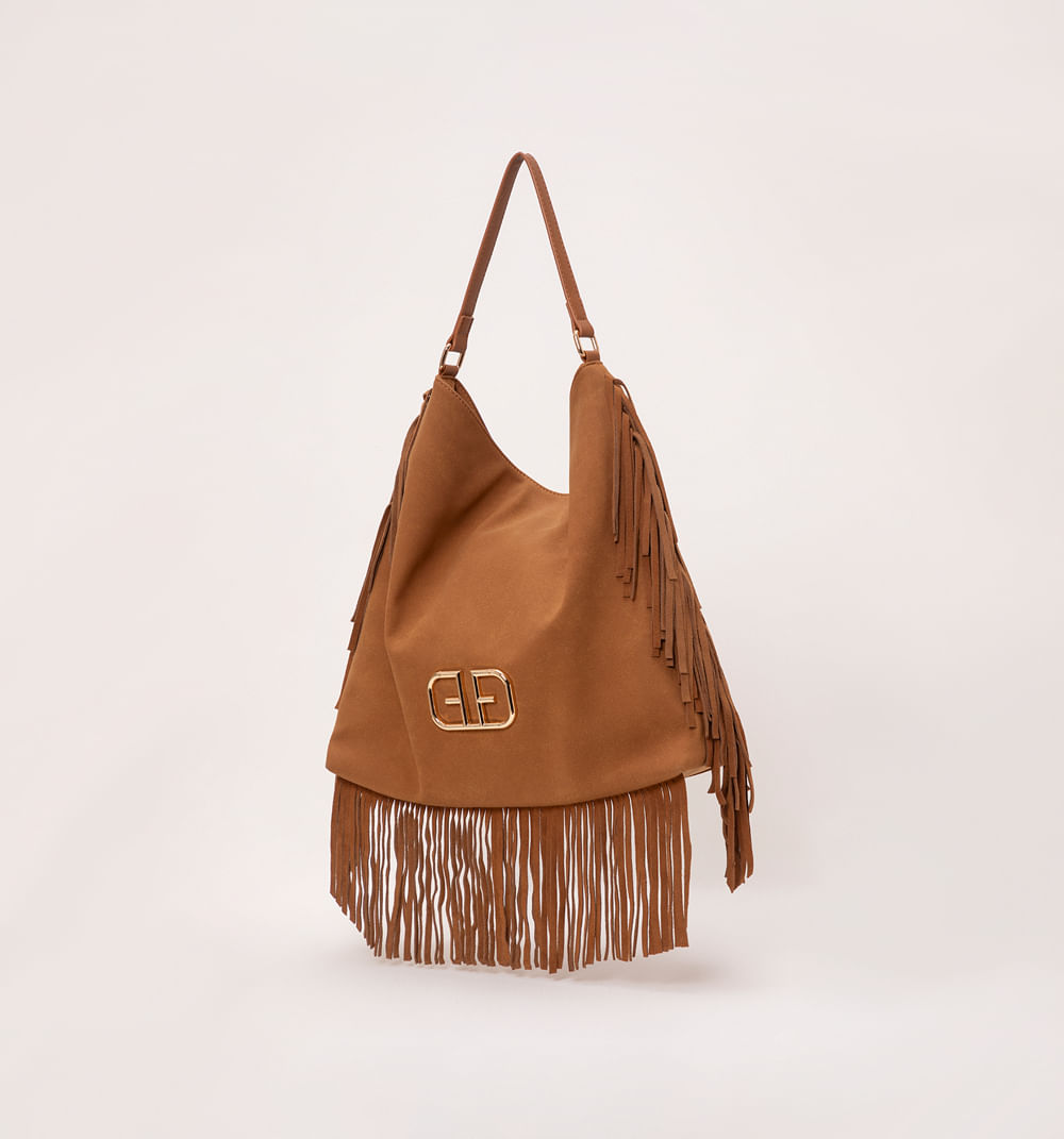 Bolso tipo boho con flecos