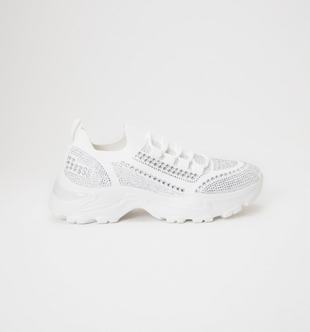 Tenis senderismo con detalles cristales