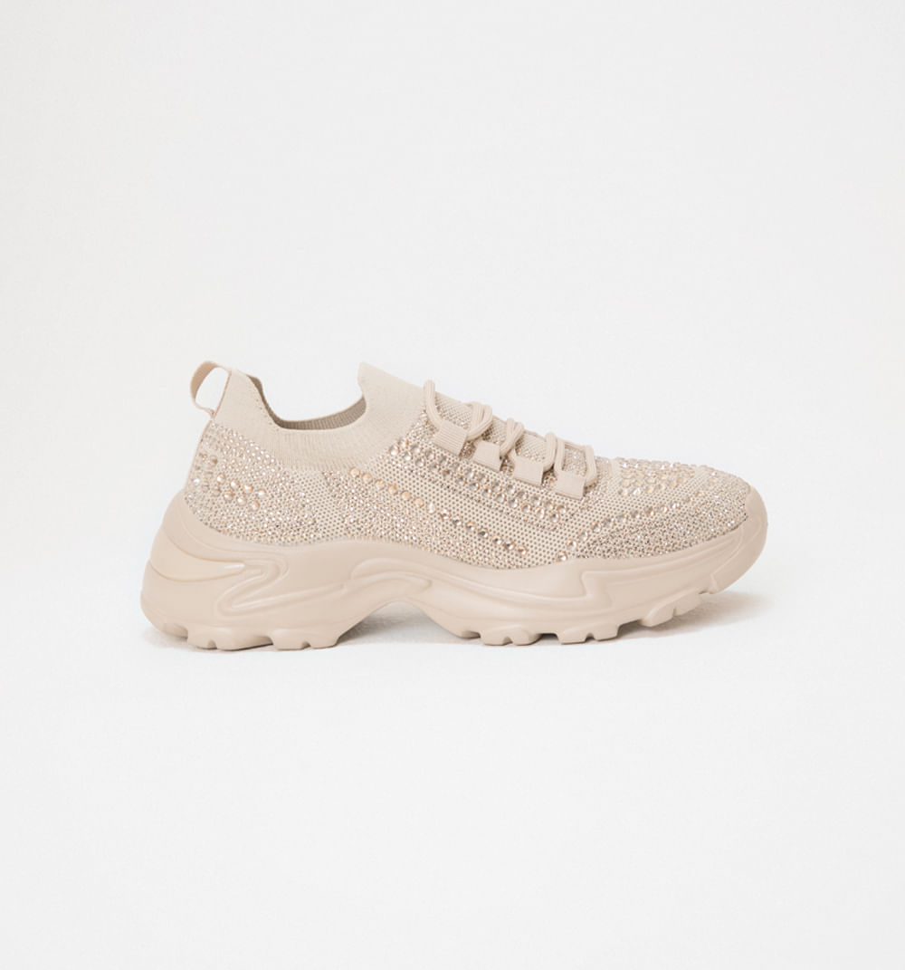 Tenis senderismo con detalles cristales