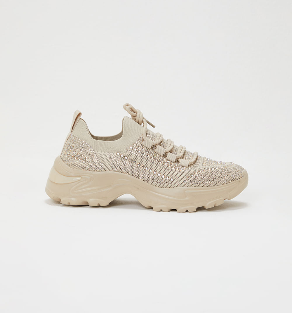 Tenis senderismo con detalles cristales