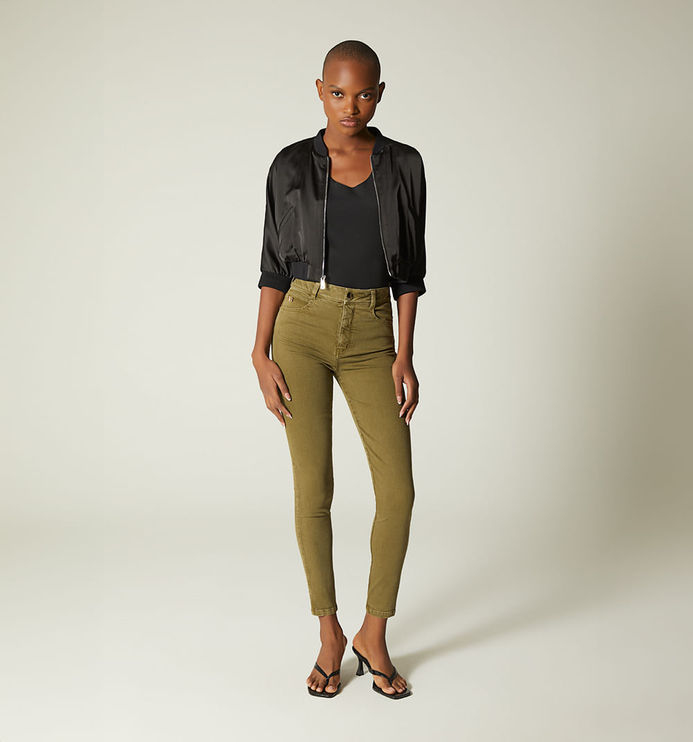 Jean ultraslim tiro alto color