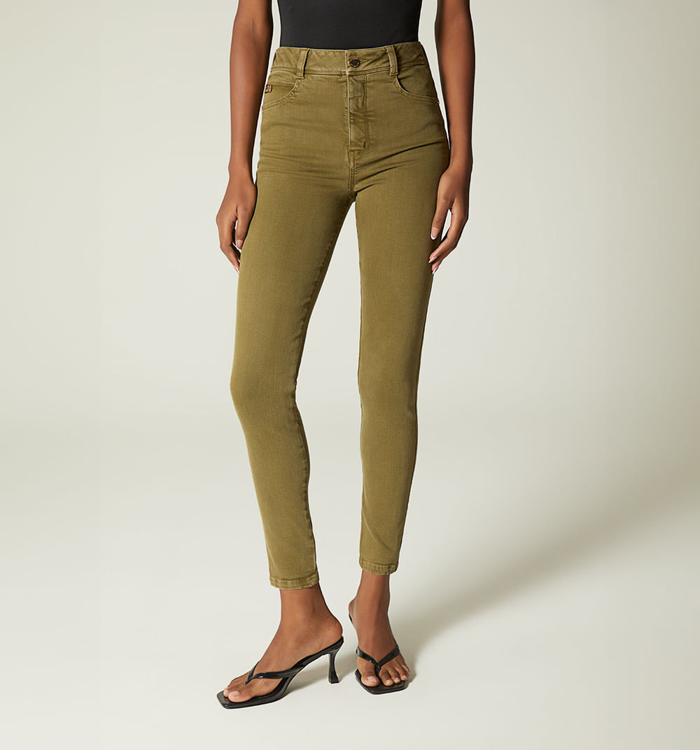 Jean ultraslim tiro alto color