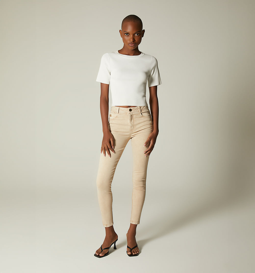 Jean ultraslim tiro alto color