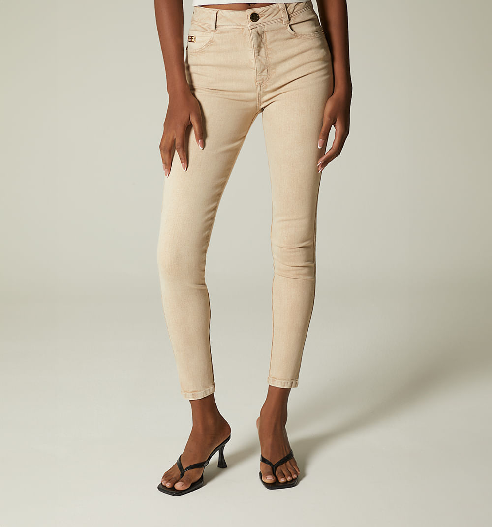 Jean ultraslim tiro alto color