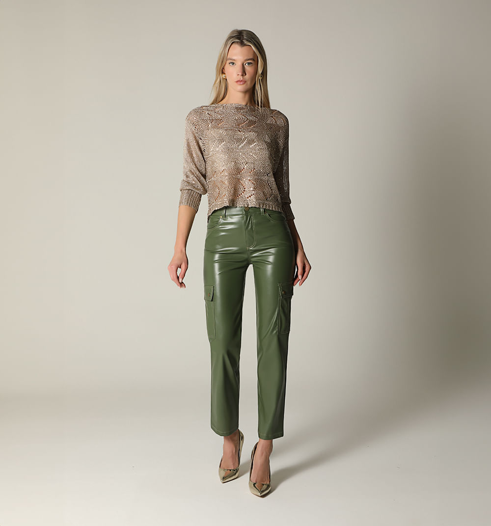 Pantalon tiro alto bota recta