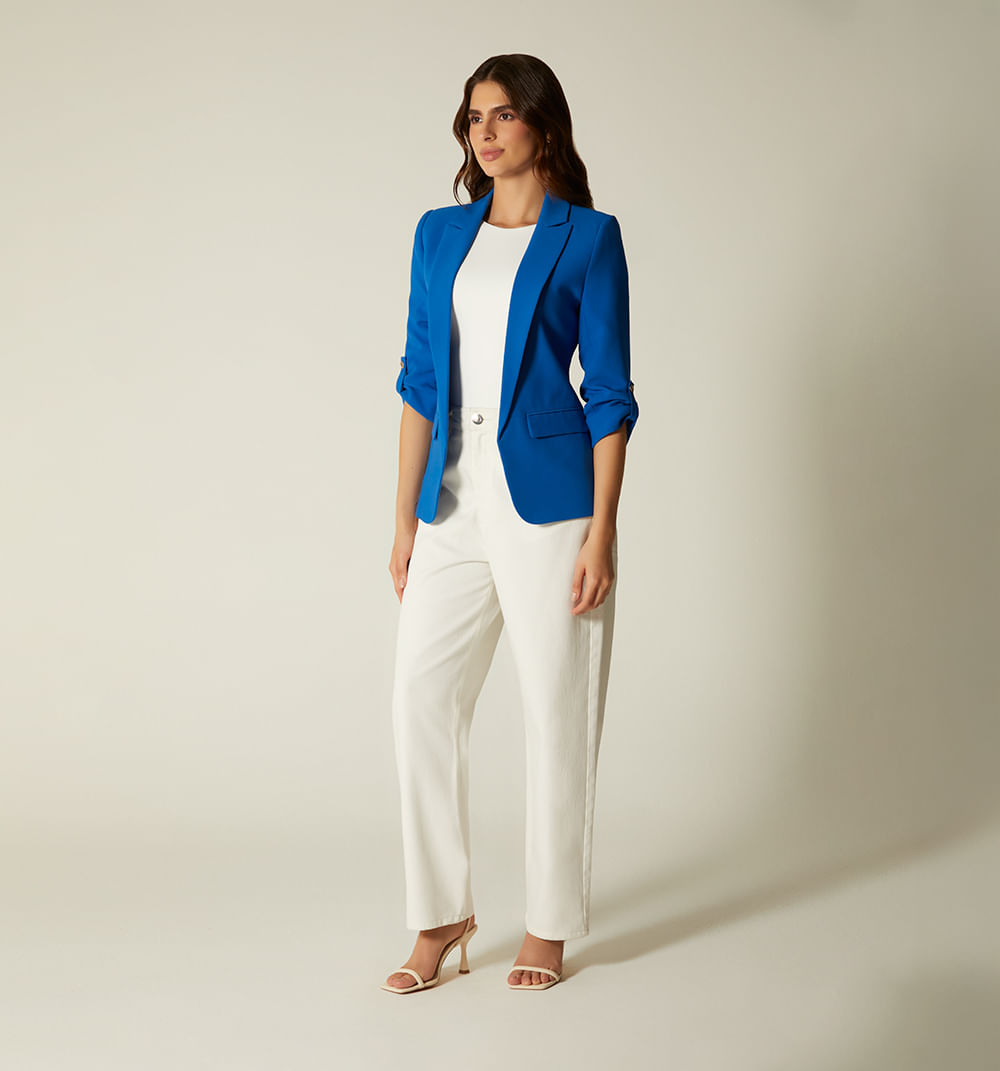 Blazer manga 3/4 con charretera