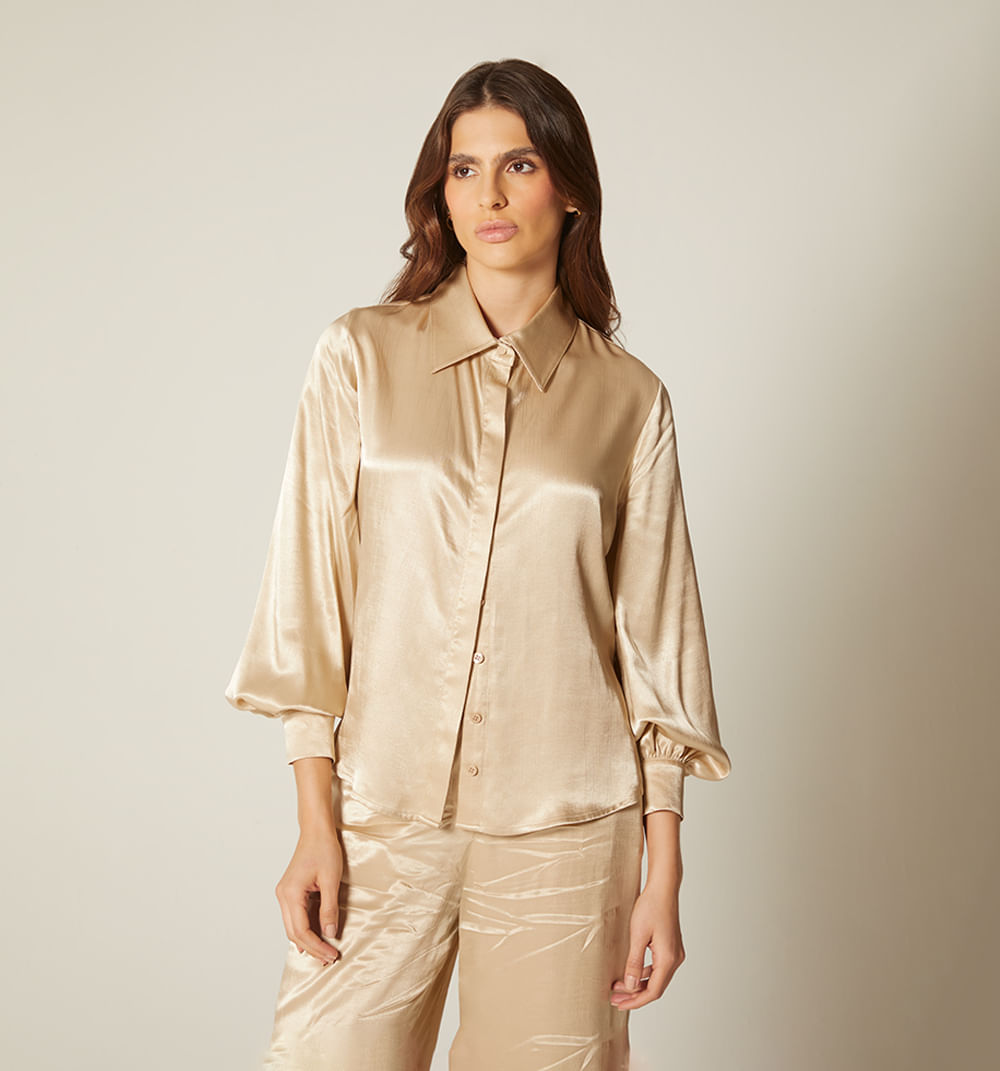 Blusa camisera manga larga