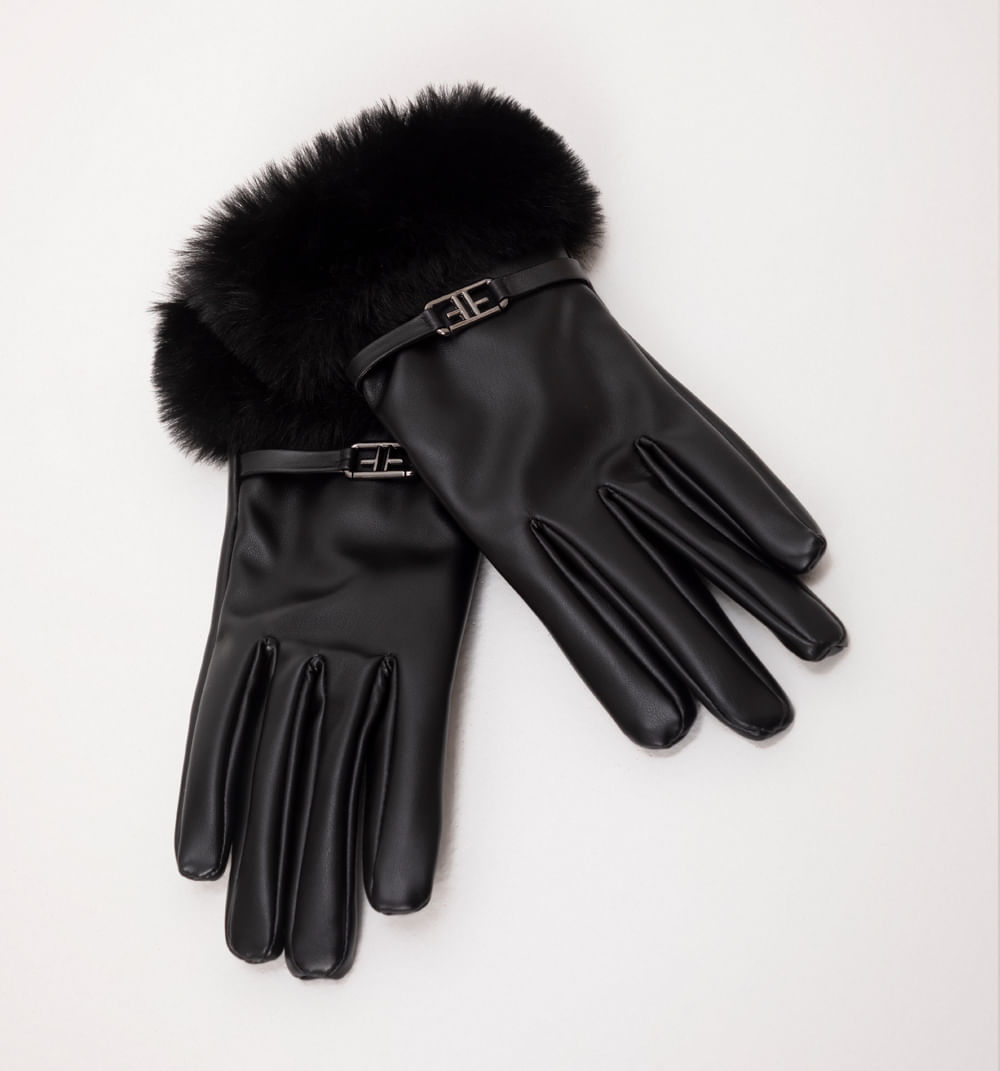 Guantes pelo con detalle logo