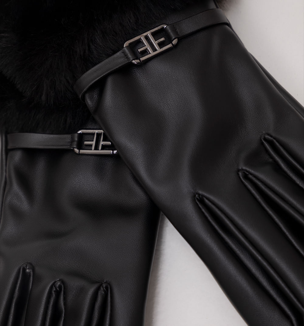 Guantes pelo con detalle logo