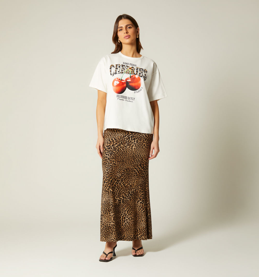 Camiseta manga corta estampada