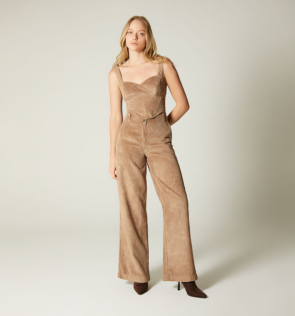 Blusa tiras crop copas cortes para mujer