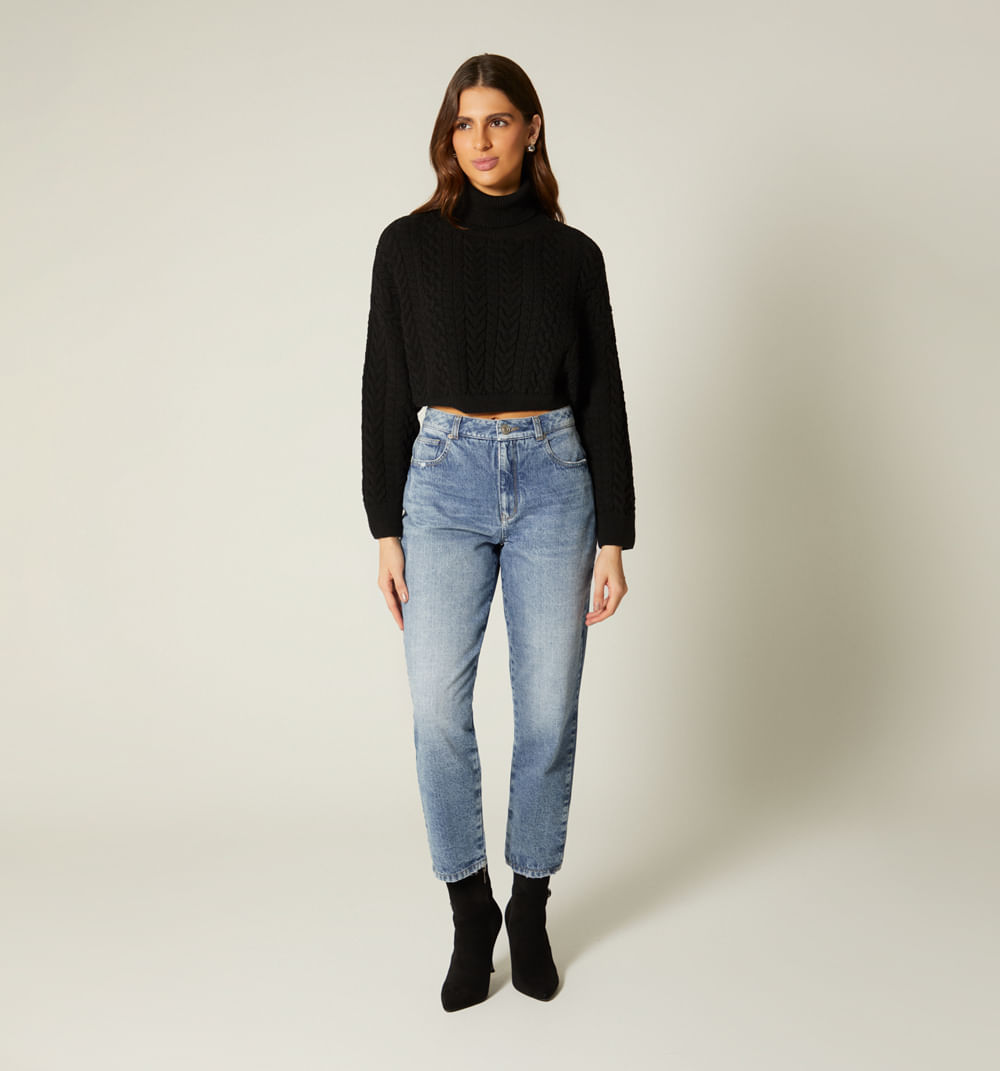 Buzo tejido cuello tortuga