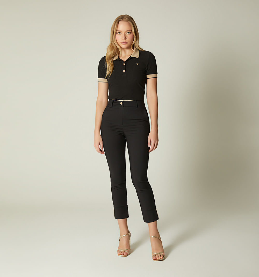 Blusa ajustada manga corta