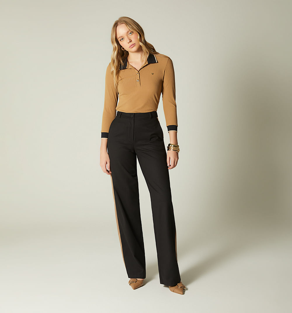 Blusa ajustada manga tres cuartos