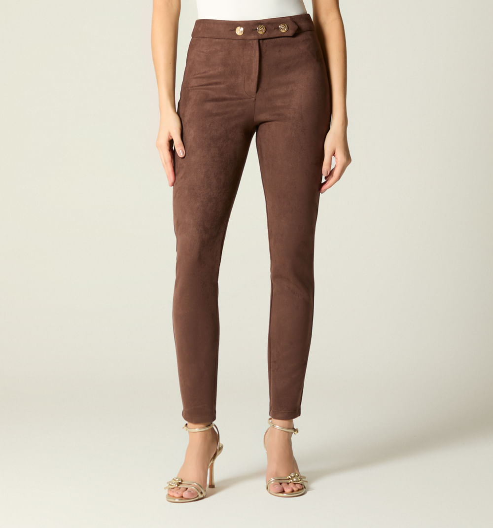 Leggins tiro alto con botones