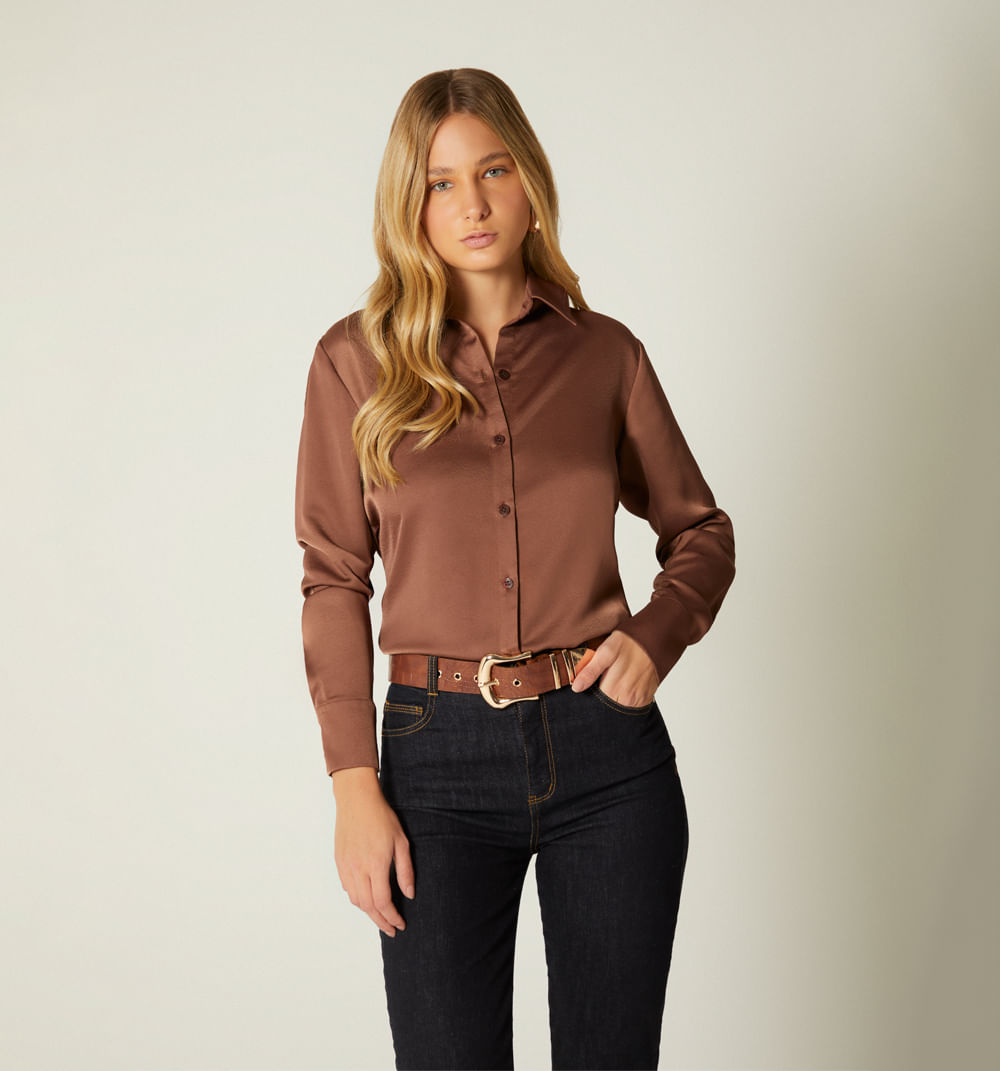 Blusa camisera manga larga