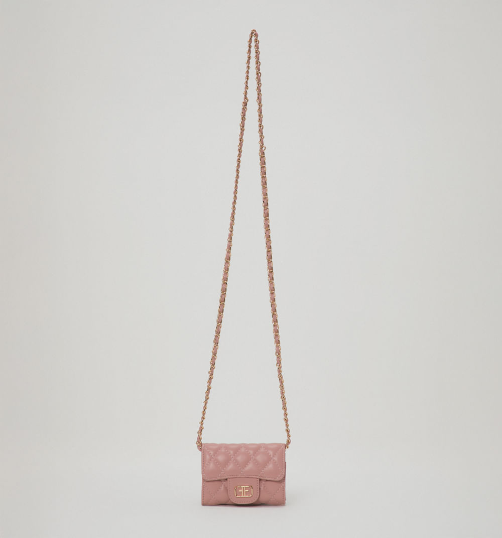 Billetera acolchada con cadena