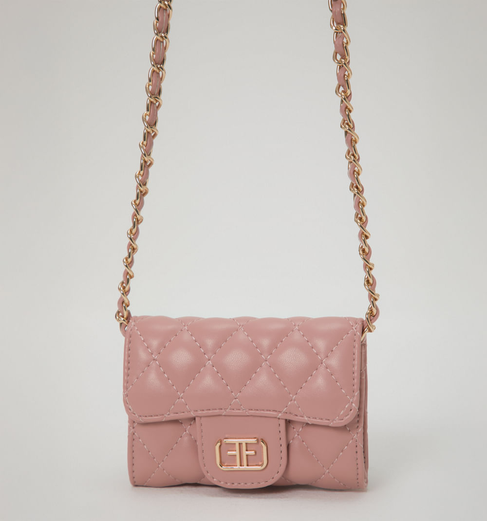 Billetera acolchada con cadena