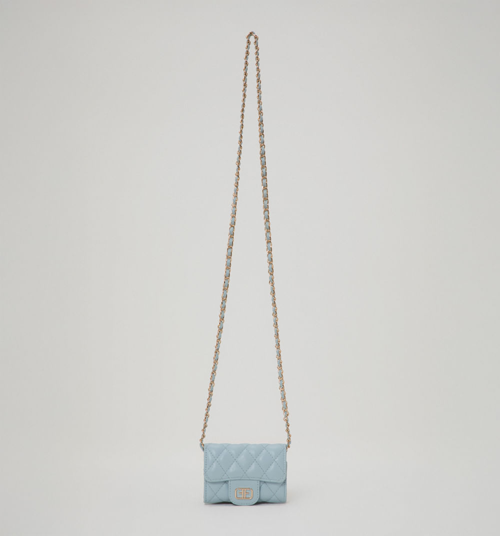 Billetera acolchada con cadena