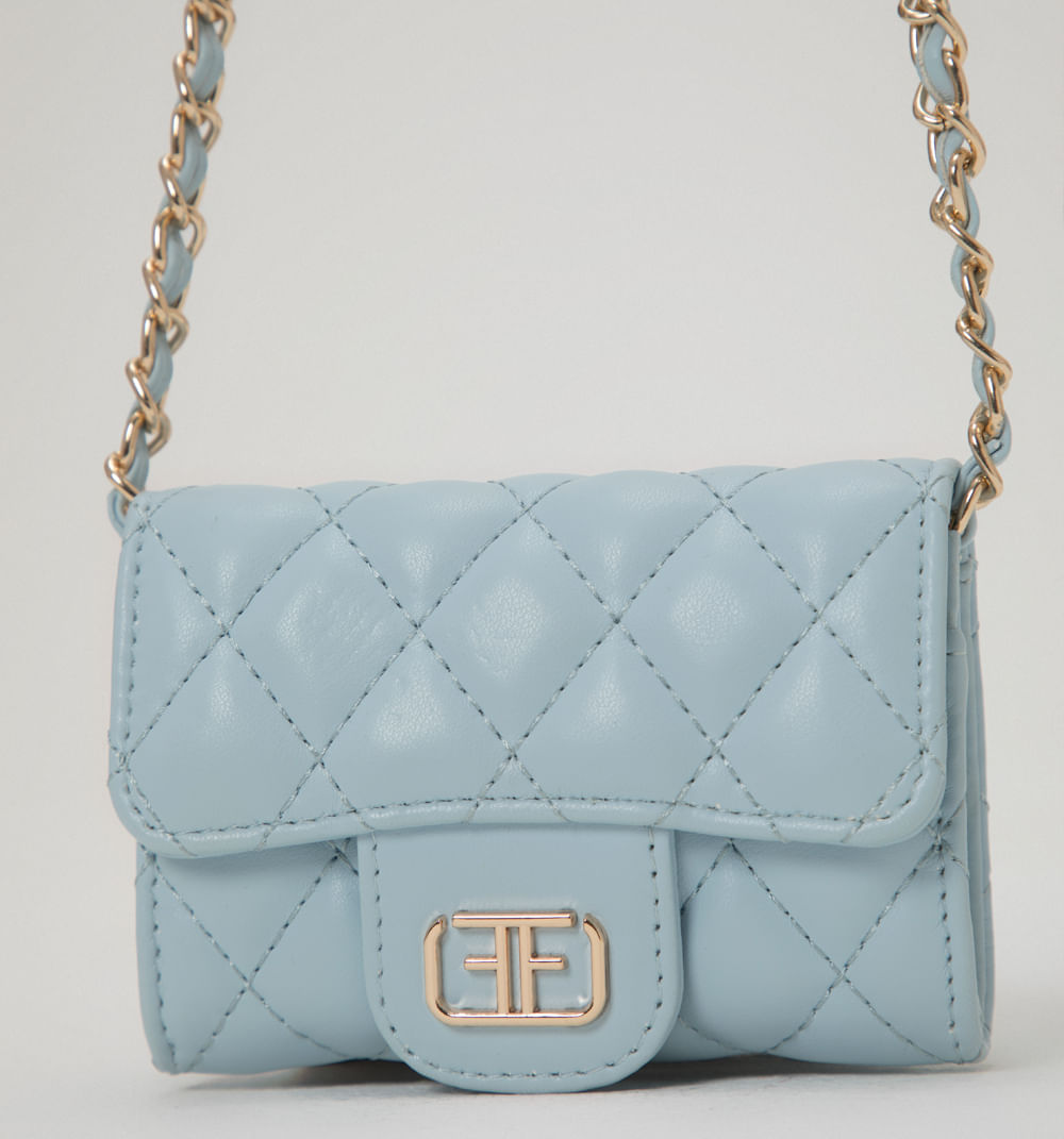 Billetera acolchada con cadena