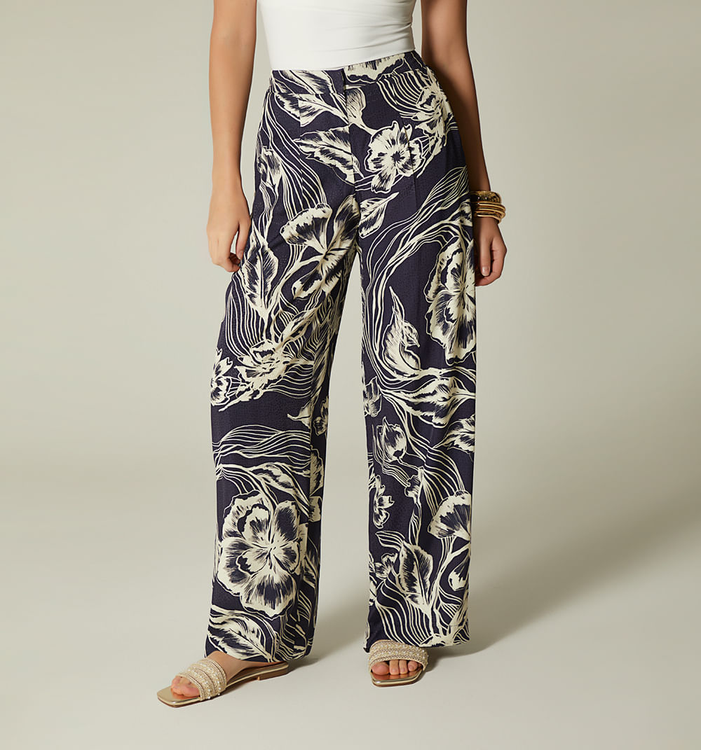 Pantalon palazo estampado