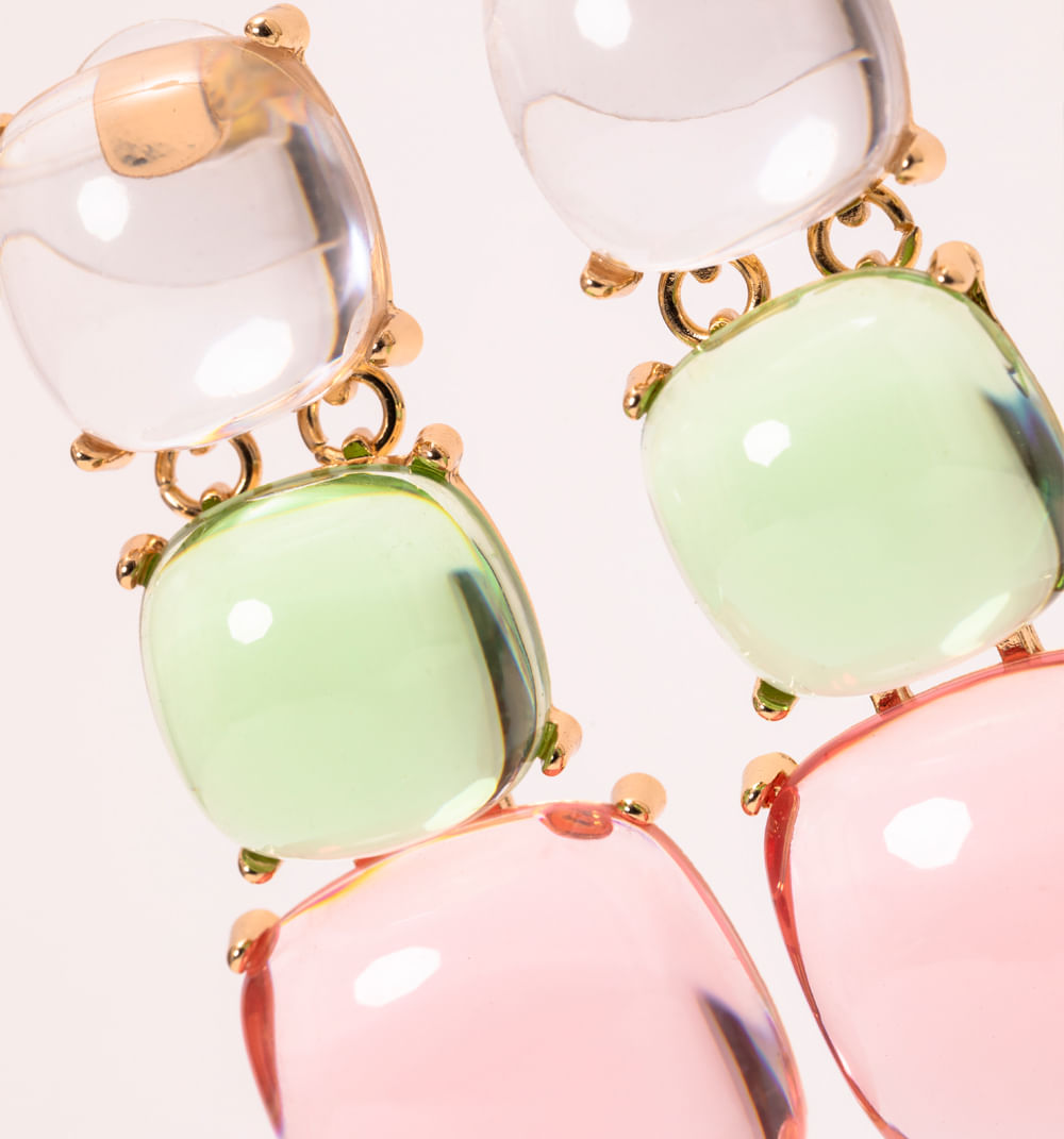 Aretes 3 tiempos resina