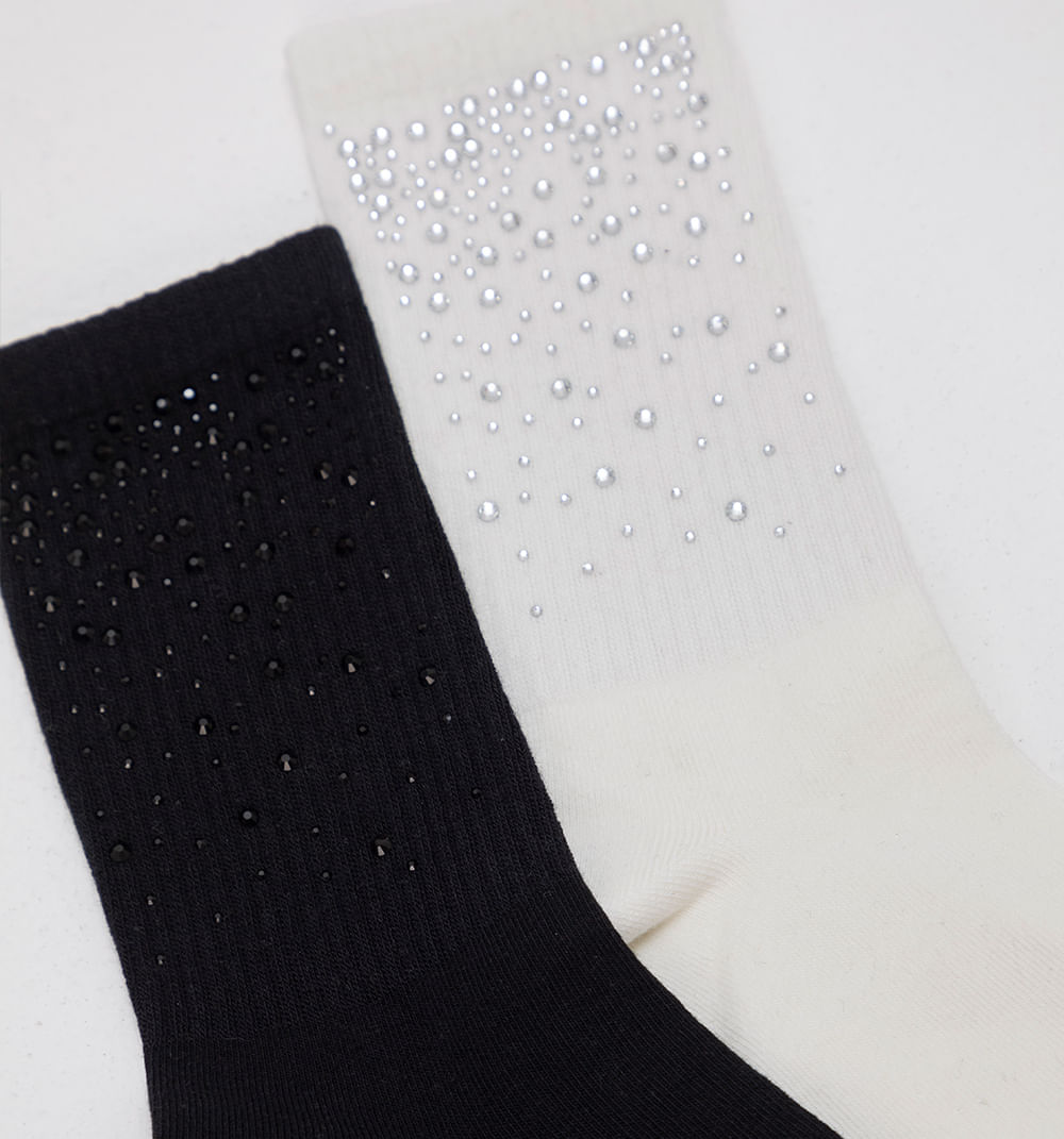 Medias cortas con hotfix set x2