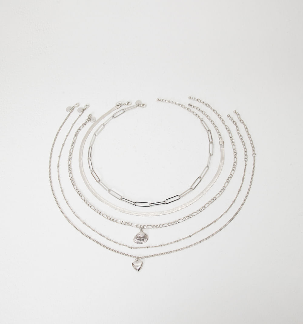 Collar cadenas set x5