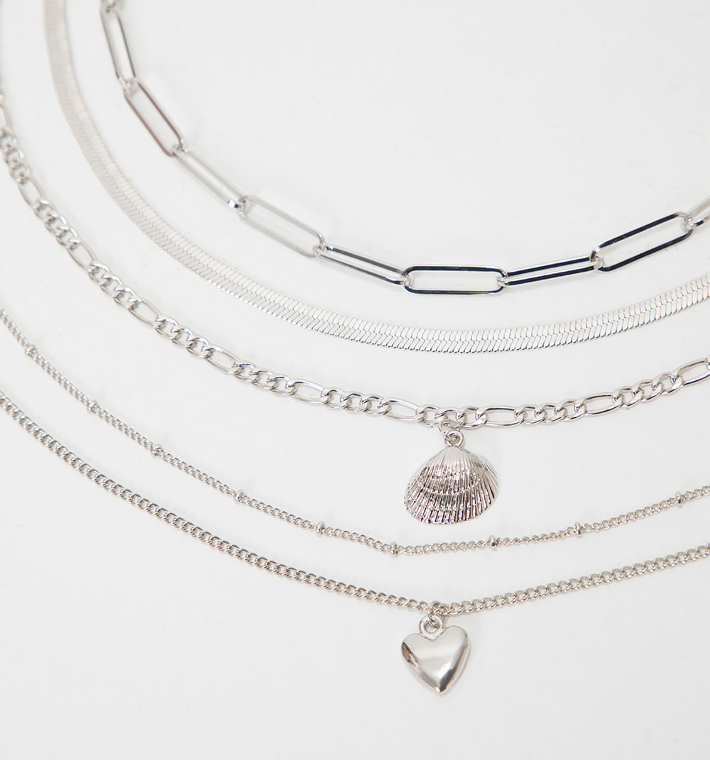 Collar cadenas set x5