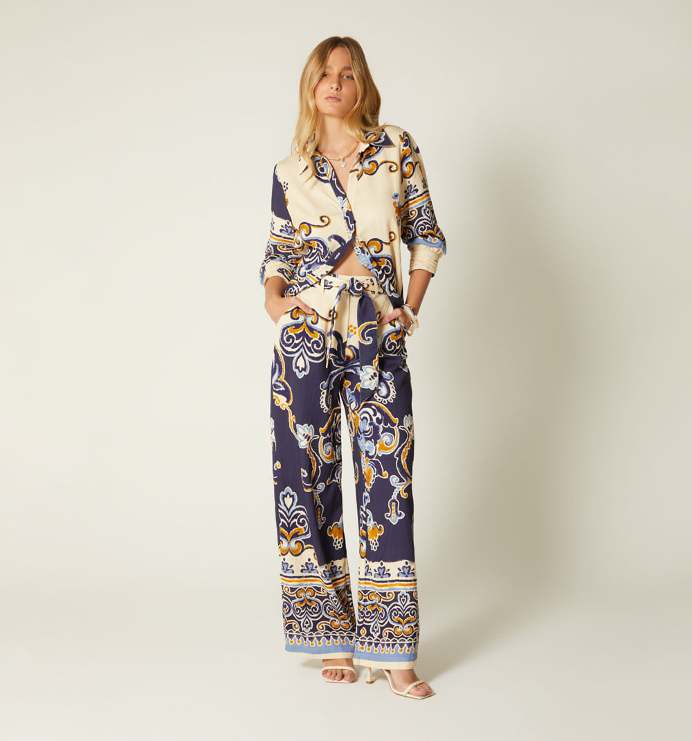 Blusa camisera manga 3/4