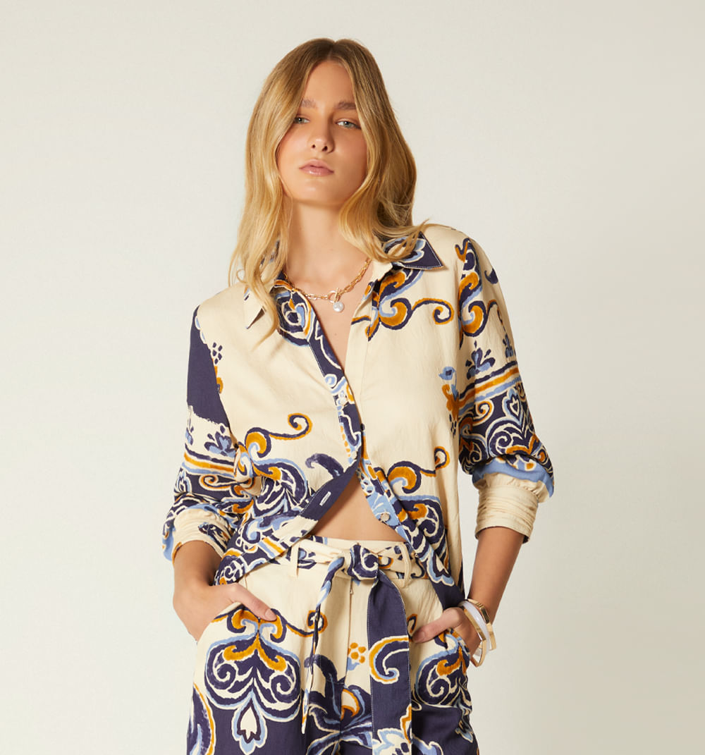 Blusa camisera manga 3/4