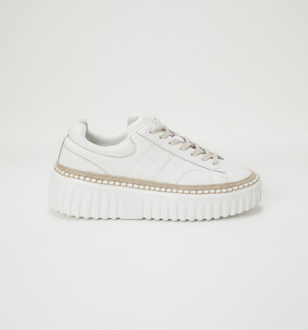 Tenis plataforma  con decorativo en yute