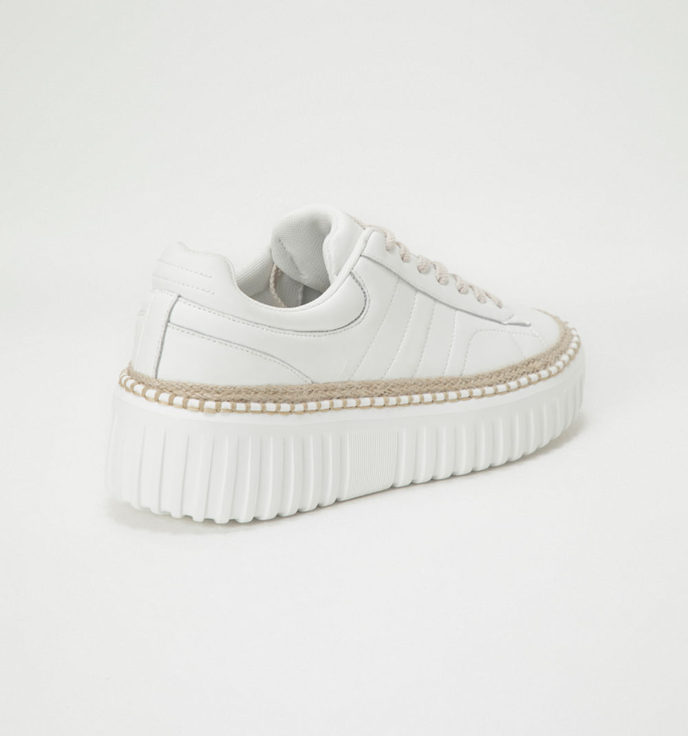 Tenis plataforma  con decorativo en yute