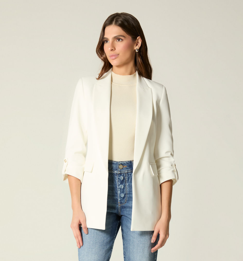 Blazer manga larga silueta over size