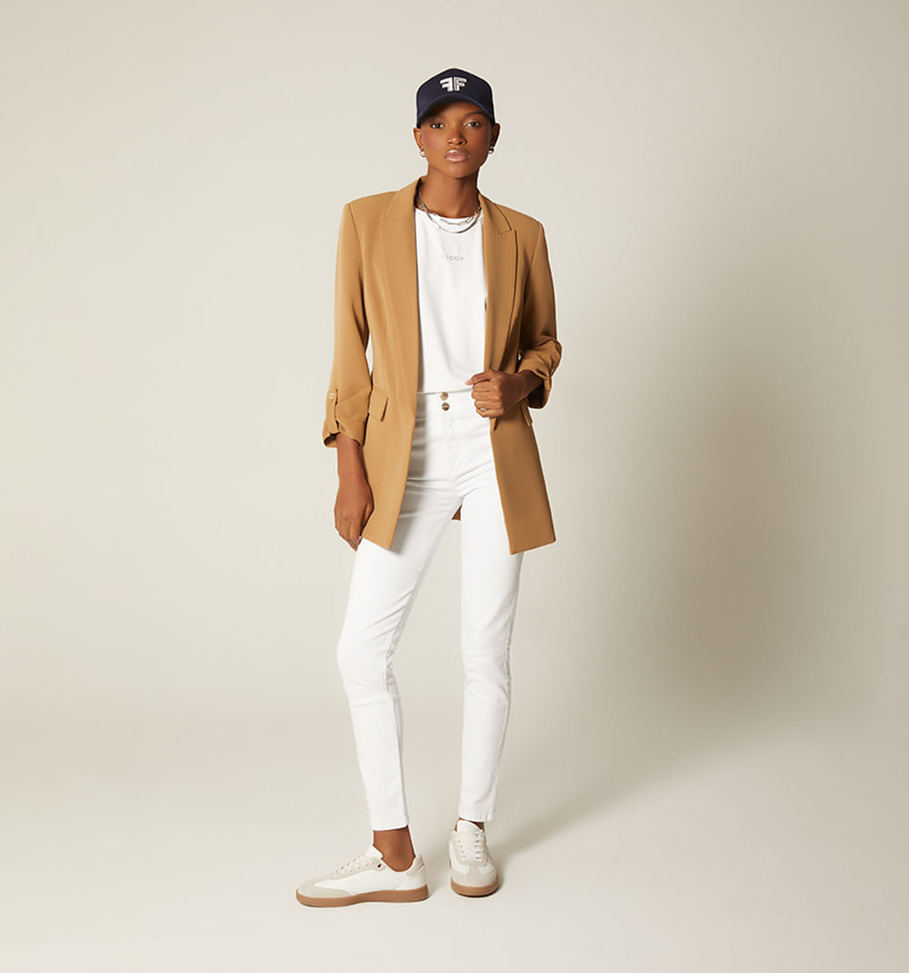 Blazer manga larga silueta over size