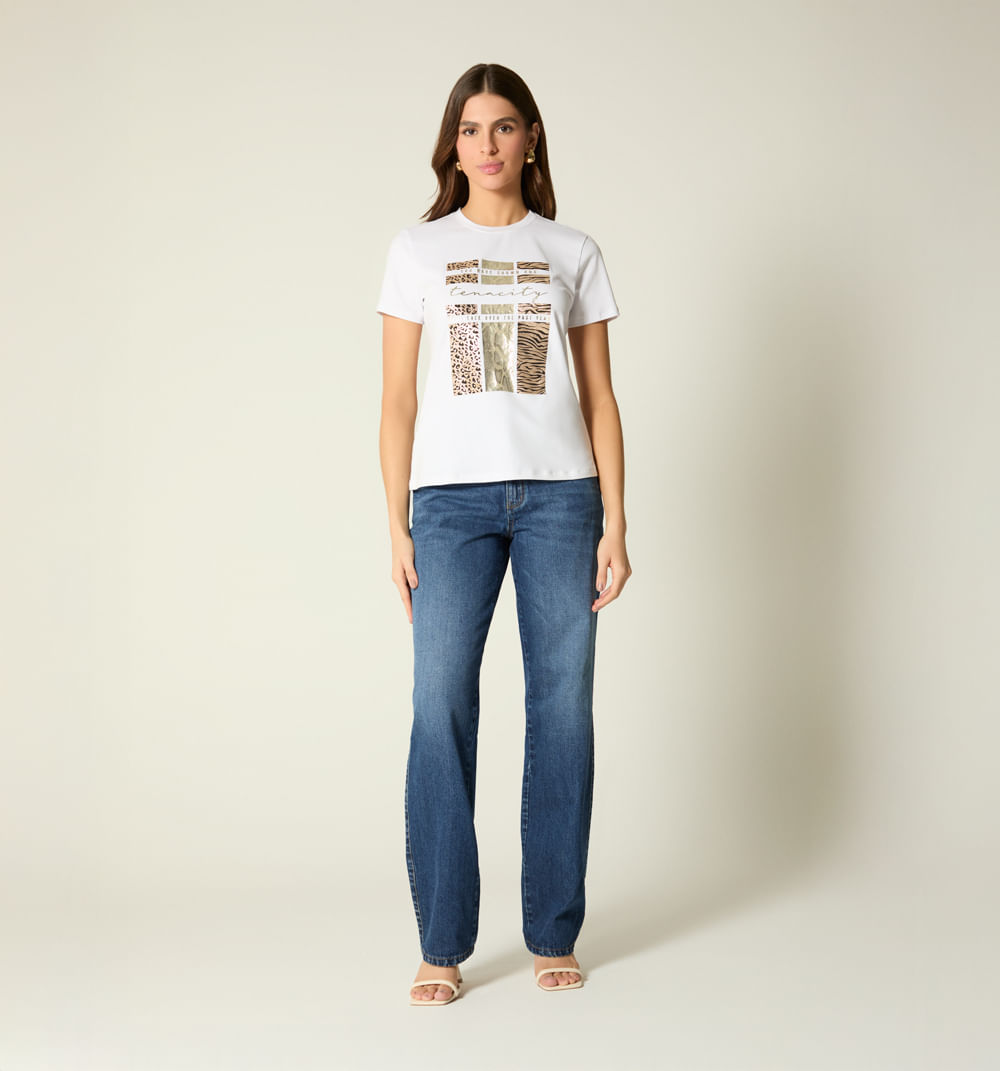 Camiseta estampado animal print
