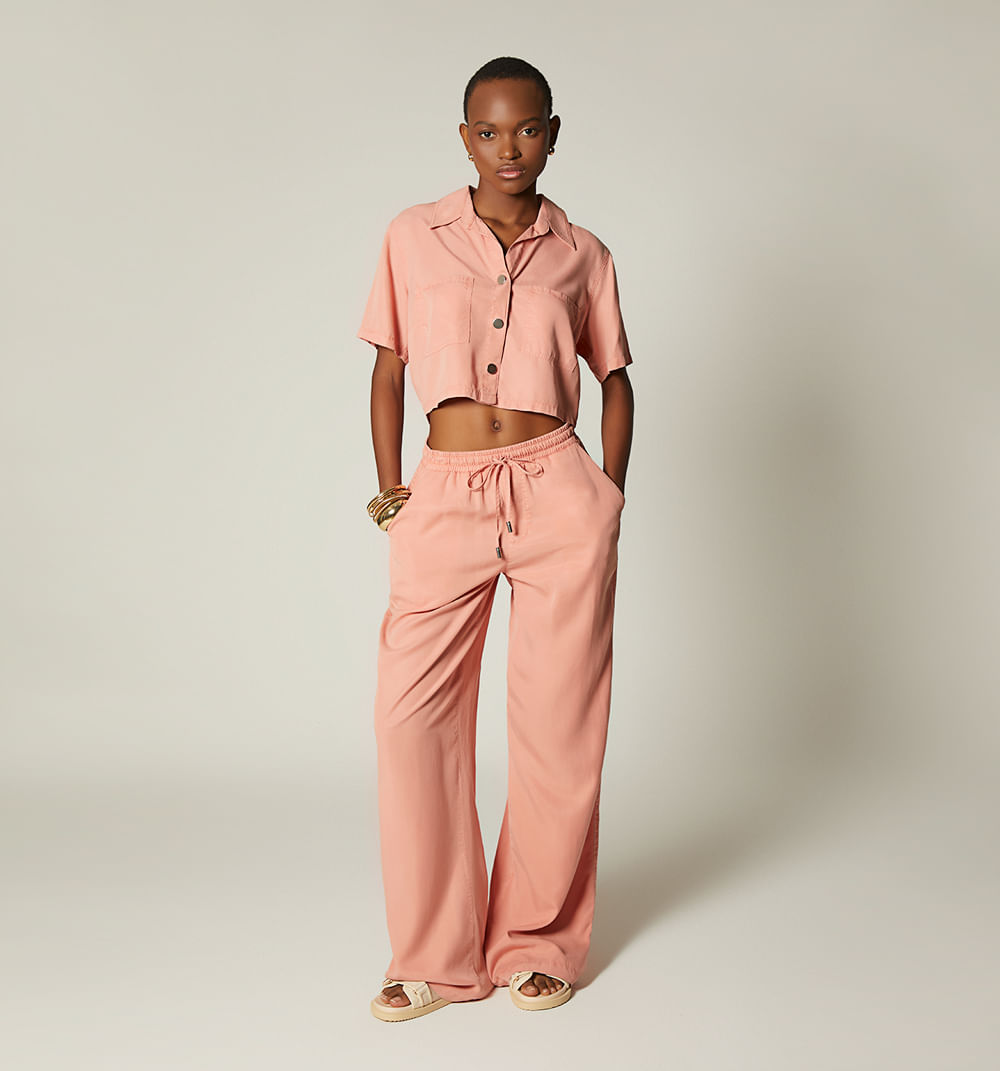 Blusa boxy manga corta