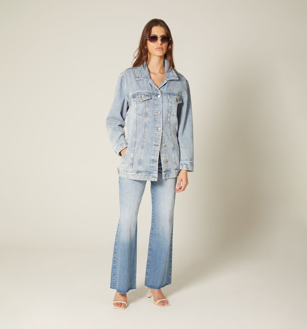 Chaqueta over size larga para mujer