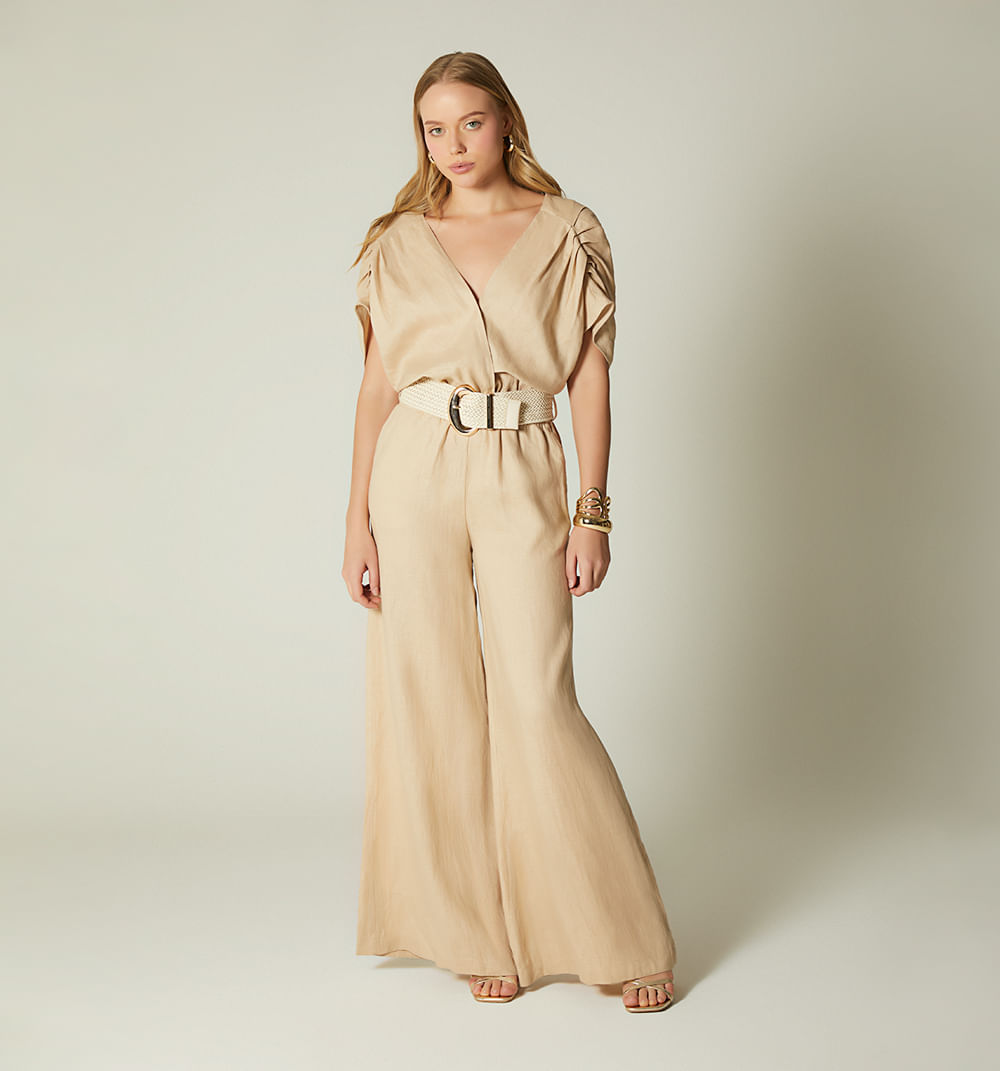 Enterizo palazzo con cinturón