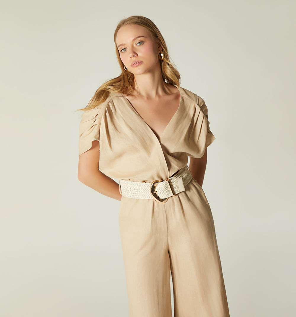 Enterizo palazzo con cinturón