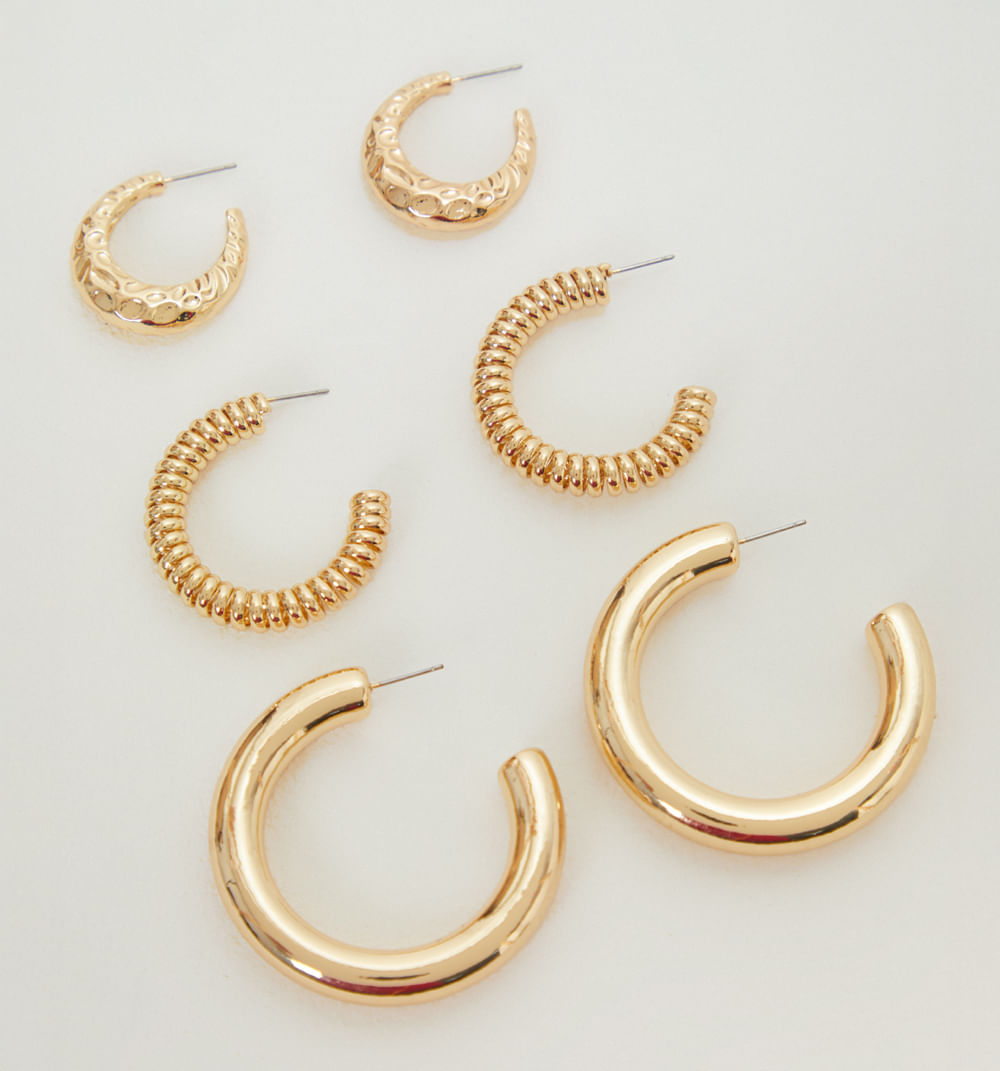 Aretes candonga set x3