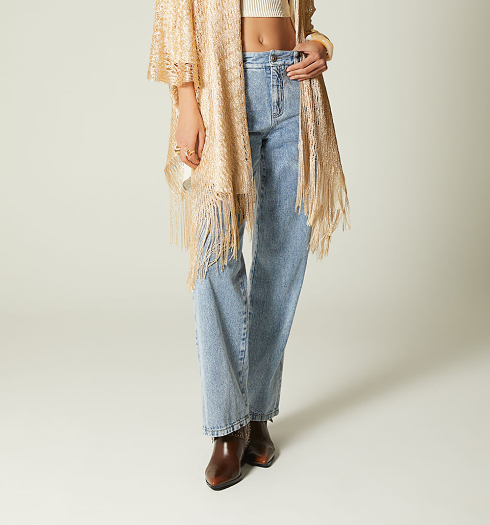 Poncho metalizado desagujado