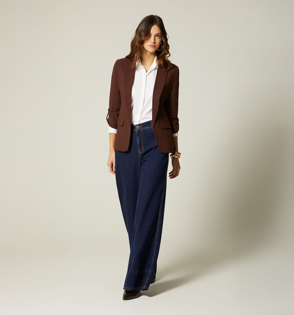 Blazer manga 3/4 con charretera