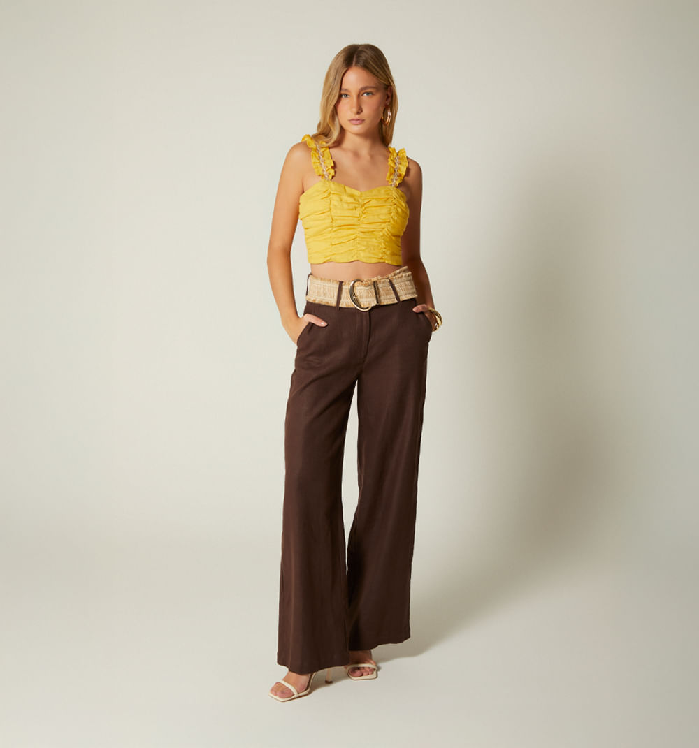 Blusa de tiras con insumo