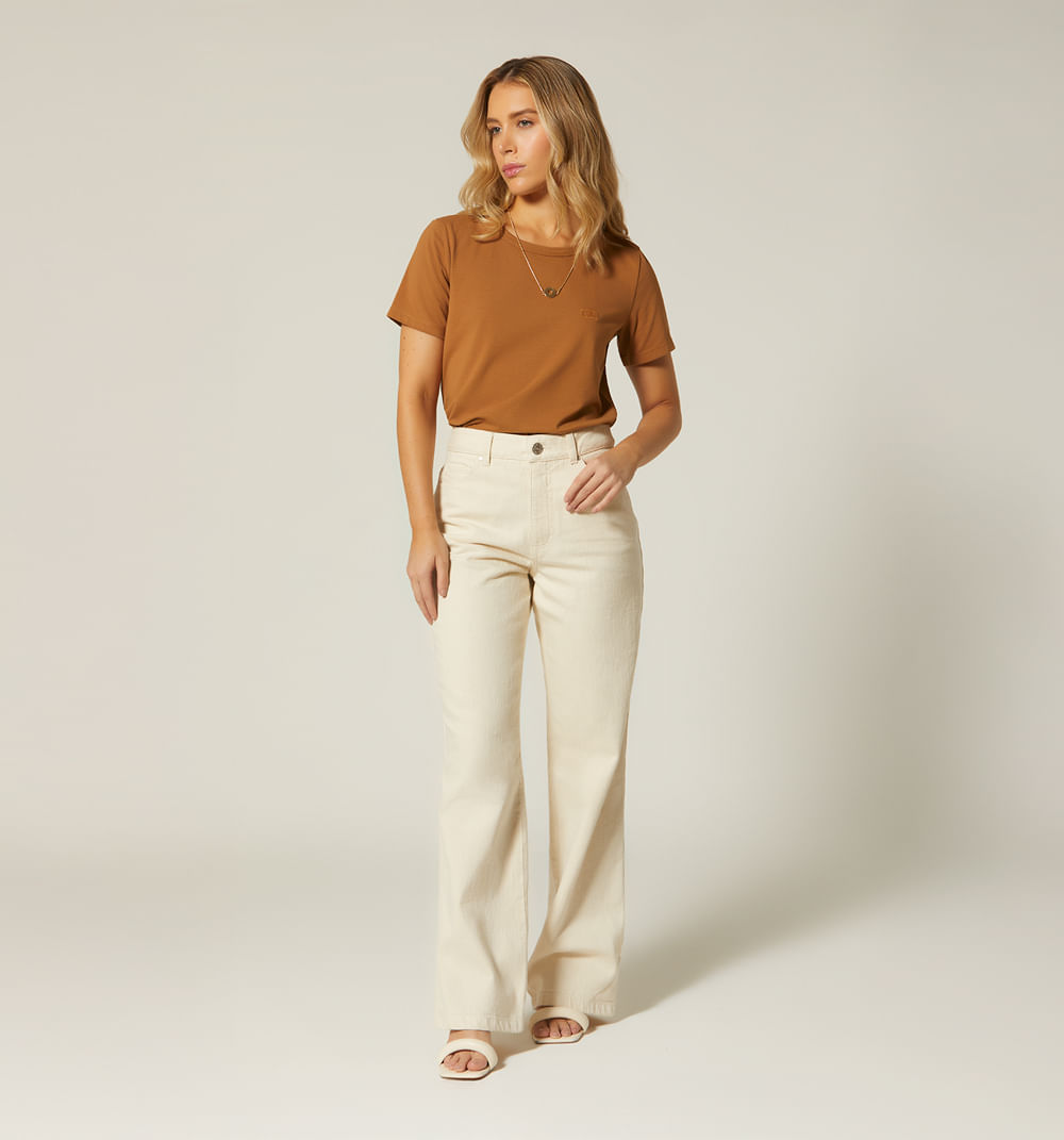 Jean bota recta tiro alto 5 bolsillos